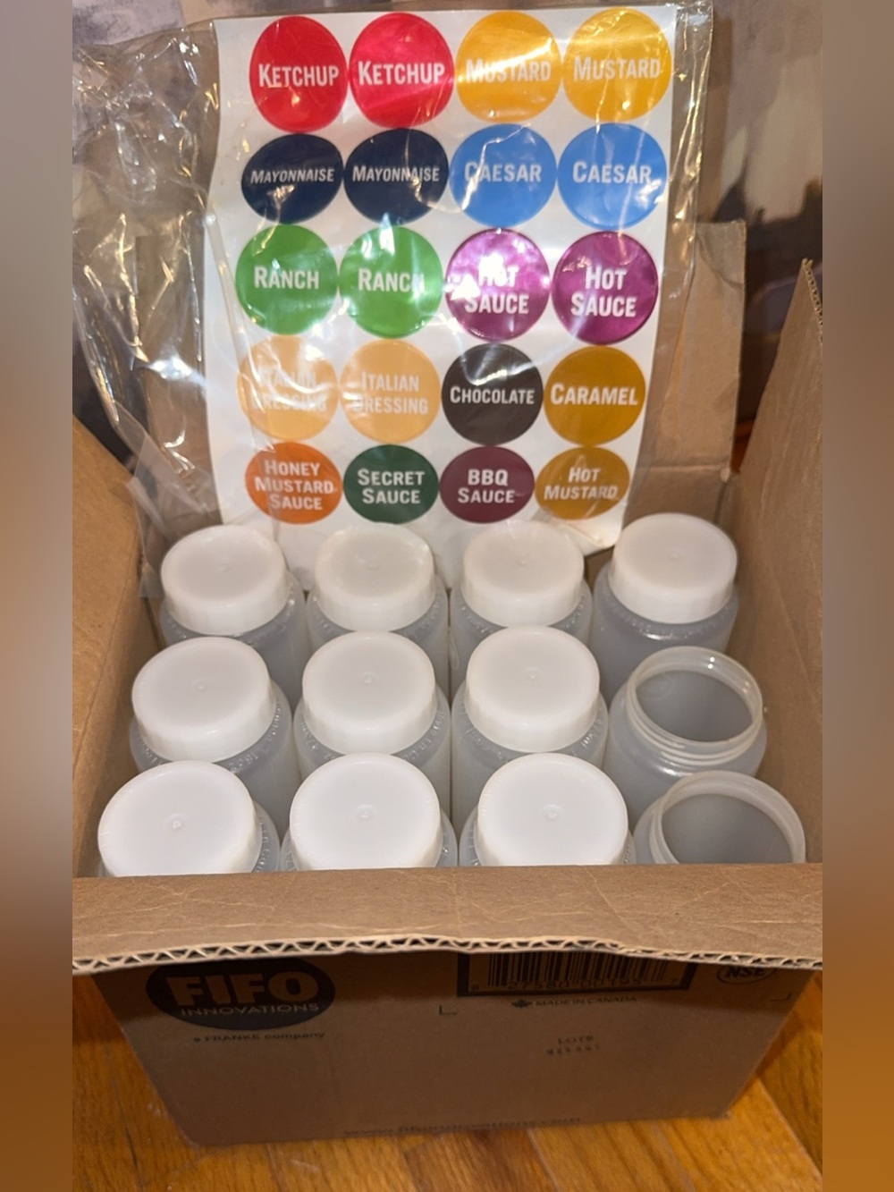 FIFO Innovations 16 oz. Squeeze Bottle with Thick Dispensing Valve - 12/Case